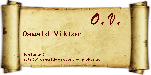 Oswald Viktor névjegykártya